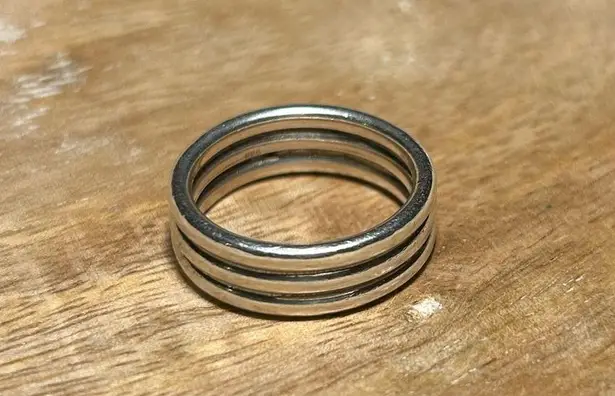 Sterling Silver Triple Band 925  Ring