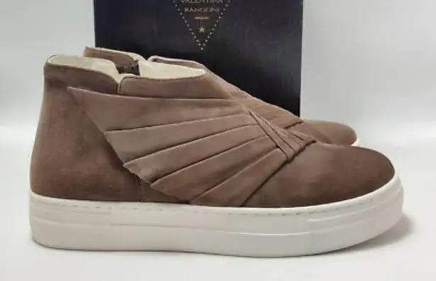 Valentina Rangoni Womens Serafina High Top Sneakers Shoes Taupe Size 8M New Brown