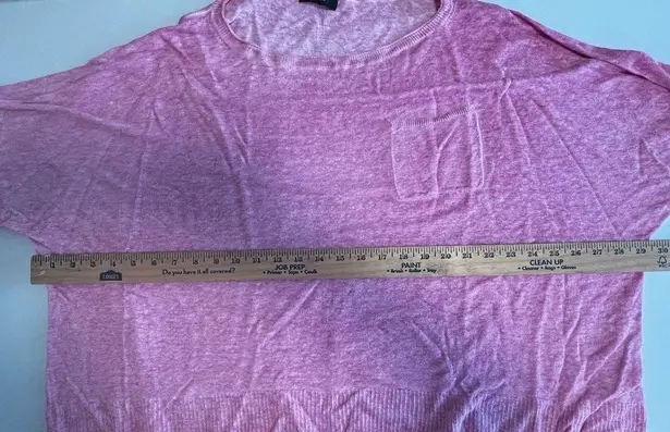 J.Crew Sweater Women's 3XL Pink 100% Linen Long Sleeves Lightweight Knit Pocket Size 24