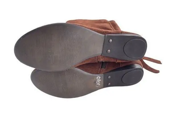 B. Makowsky Ripley Suede Leather Riding Boot Back Tie Boho Equestrian Pocahontas Brown Size 7