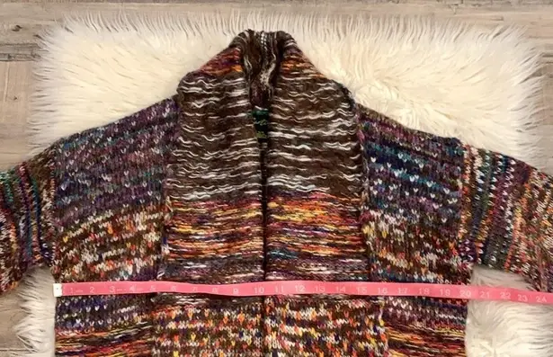 Cartise wool mohair blend open front shawl collar cardigan sweater S