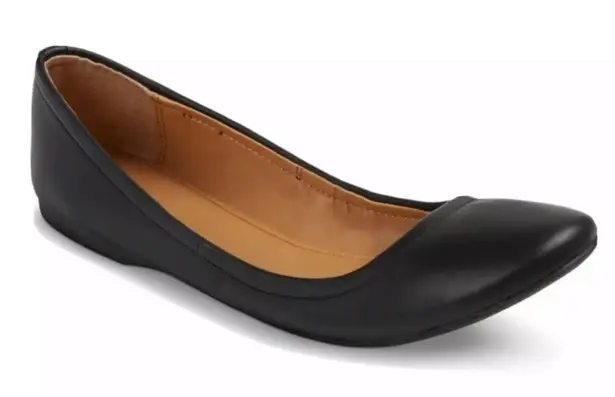 🆕 Mossimo Ona solid black scrunch slip on round toe solid black ballet flats Size 5