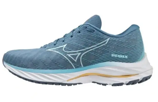 Mizuno Wave Rider 26 Running Shoes Gray Breathable Cushioning Sz 7.5- No Insoles