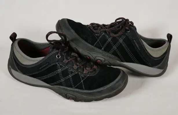 Merrell Mimosa Glee US 9.5 Black Suede Walking Hiking Shoes Sneakers J46580 EUC