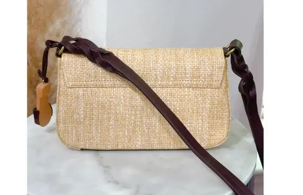 Etienne Aigner Vintage Paper Straw Mini Shoulder Bag Handbag Purse