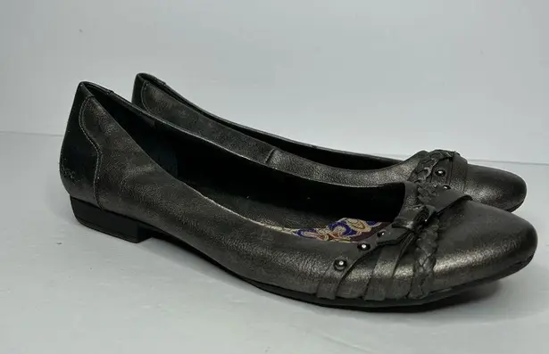B.O.C by Born Grey metallic flats shoes 10 Gray