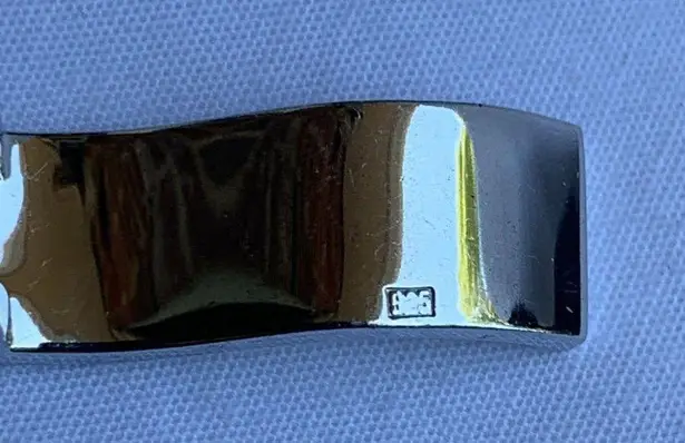 Sterling Silver Women's Curve Loop Pendant, Sparkly CZ Accents