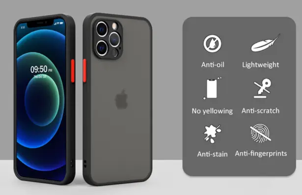 Ultra Slim Lightweight Protective iPhone 12 Pro Case Black