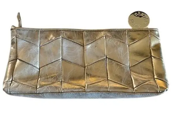 David Charles Metallic Silver Clutch Handbag