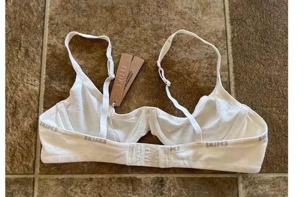 SKIMS Cotton Logo Underwire Demi Bra Marble Size 36A