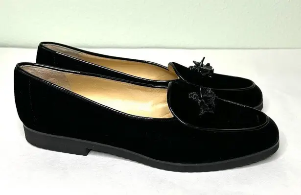 Bottega Veneta Velvet Tassel Loafers Black Size 39 8.5