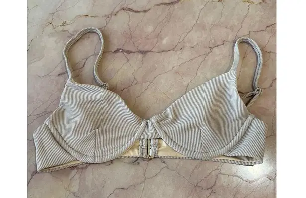 Beach Riot Camilla Bikini Top in Tan Small Womens Swimsuit