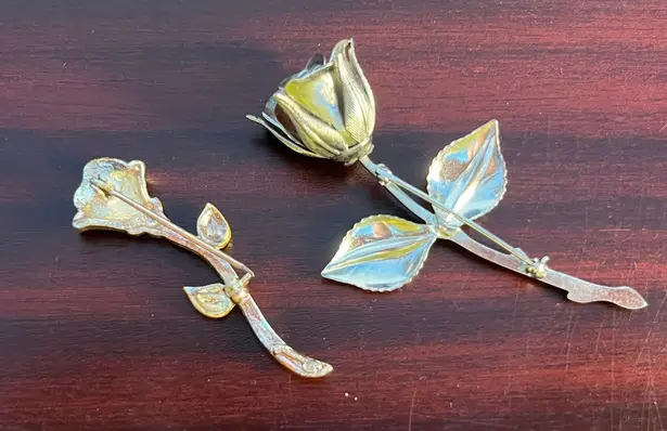 VTG Floral Brooch Lot of 6 Sarah Coventry K&T More Boho Cottage Core Gold