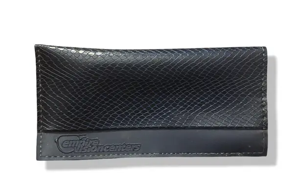 Vintage 90s Empire VisionFaux Blue Snakeskin Glasses Case