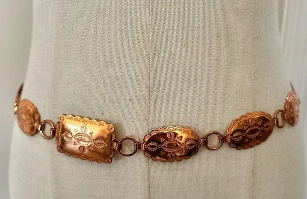 Vintage Copper Concho Belt • Hand