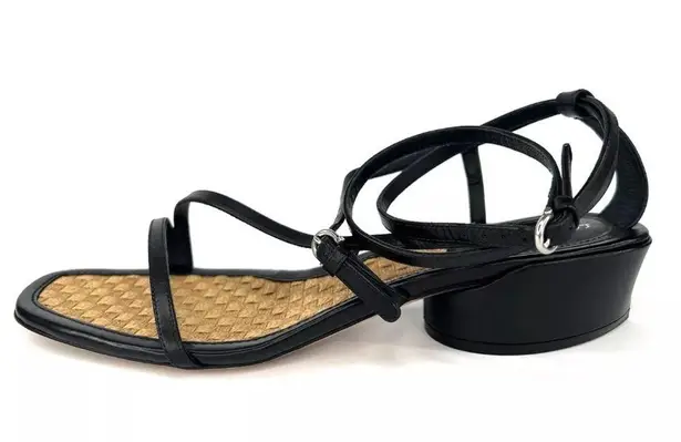 Salvatore Ferragamo EGADI 85mm STRAPPY BLOCK HEEL LEATHER SANDALS SIZE US 9.5