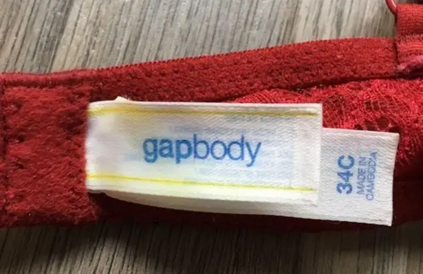 gapbody ultra push up red‎ bra