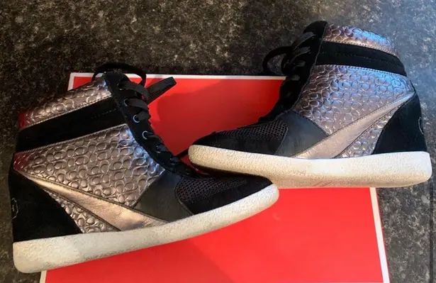 Coach High Top Wedge Sneakers