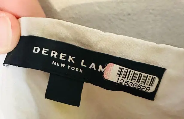 Derek Lam Floral Camisole Button Front V-Neck Slit Front Stretch Crepe Dress 10