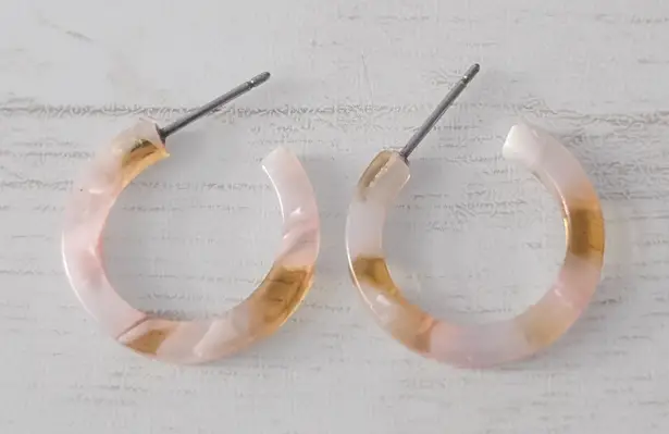 Vintage Stud Earrings Retro Multi Tone Hoops