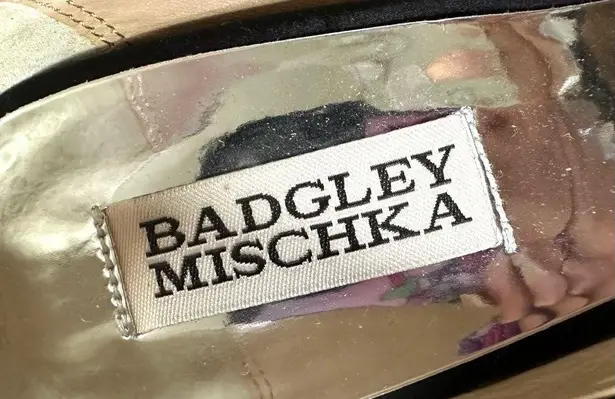 Badgley Mischka Black and Rhinestone Heels Size 8.5