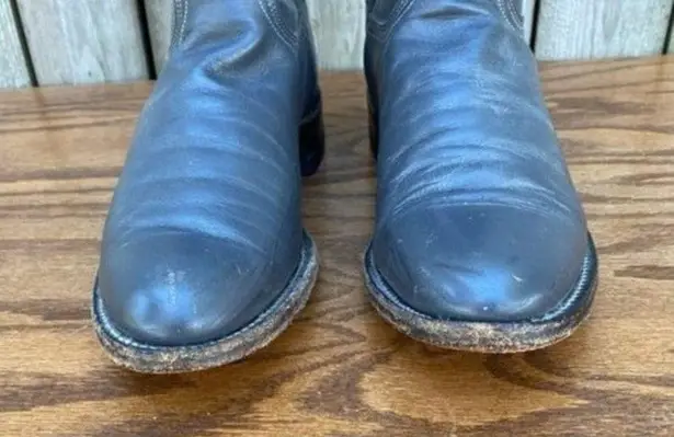 Justin Boots Vintage Justin Roper Grey Leather Boots 7