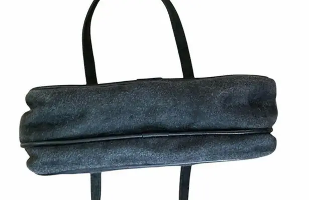 Johnny Farah Vintage New York Black Leather Handbag Purse Camera Bag