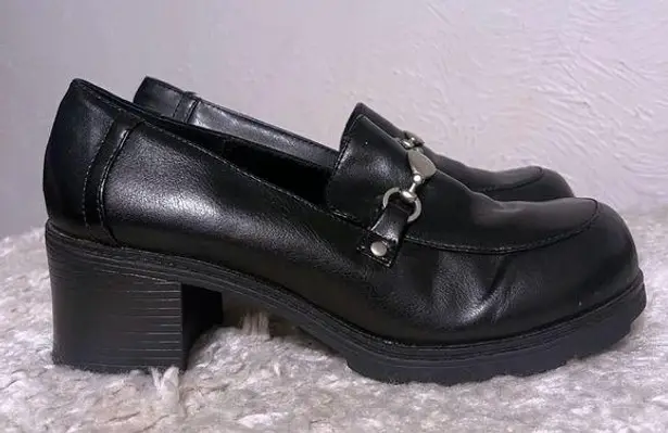 Lower East Side  90s Y2K Chunky Platform Steampunk Goth Shoes SZ 10 Lug Sole