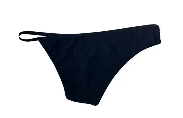 Christopher Esber Asymmetric Ribbed Bikini Bottom in Black Black Size 2