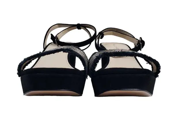 Pelle Moda Womens 8 Ames Leather Sandal in Black NEW