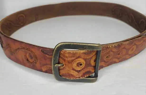 Levi's Vintage  Genuine Leather Hand Tooled Distressed Belt