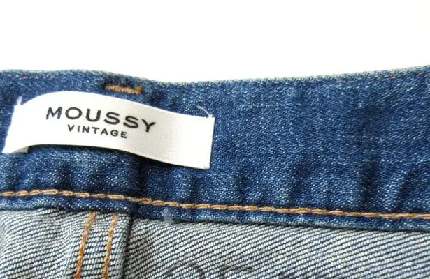 NWT Moussy Vintage Clarence Skinny in Blue Release Fray Hem Stretch Jeans 25