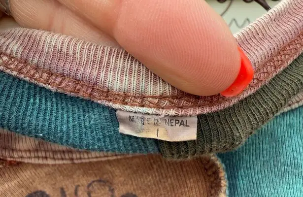 Y2K Boho Hippie Nepal Block print rib patch