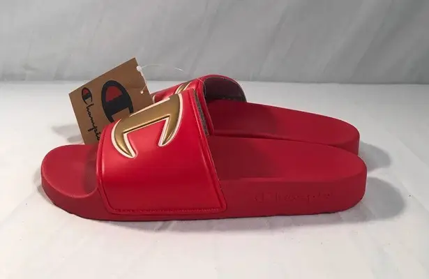 Champion IPO Slides Womens Sz 8 Red NWT