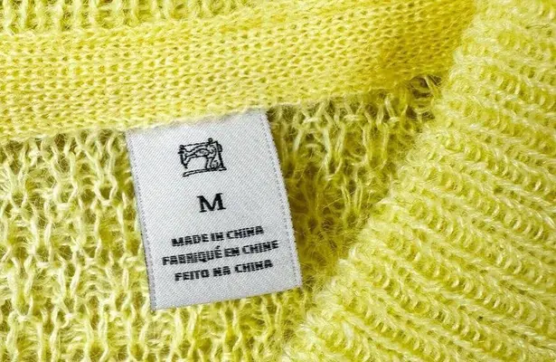 Scotch & Soda Sweater Womens M Linen Mohair Wool Colorblock Sleeves in Citrus