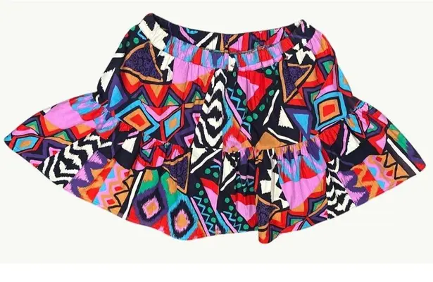 Vintage JoJo For Your Bobo Cotton Skirt Bold Geometric Abstract Aztec Patterns Black Size undefined