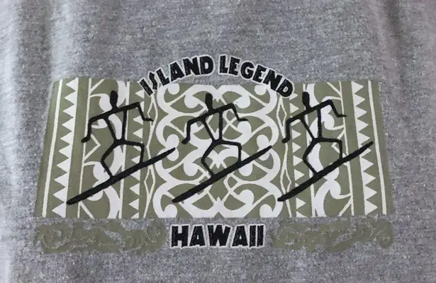 Island Legend (M) Gray Hawaii Surfing T