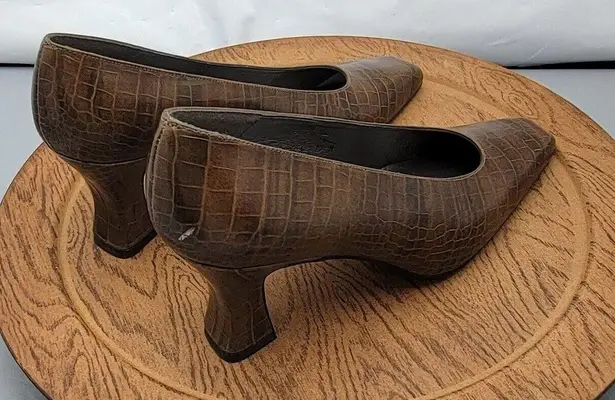 Margaret Jerrold Heels Pumps 1980's S 7.5 Crocodile Leather Spain NWOB Vintage Size undefined