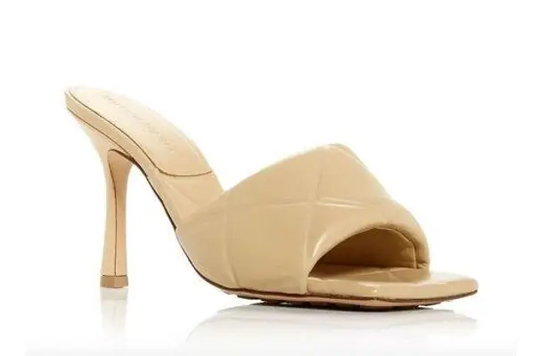 Bottega Veneta Rubber Lido Mule Sandals Cane Sugar Womens Size 36 6