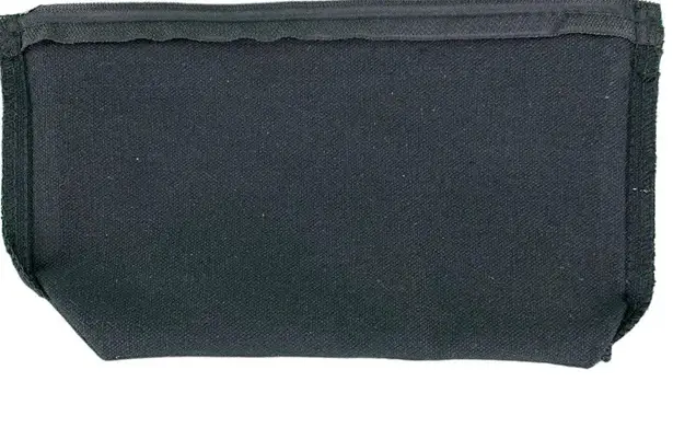 Cute Black Fix My Face Canvas Zip Top Makeup Pouch