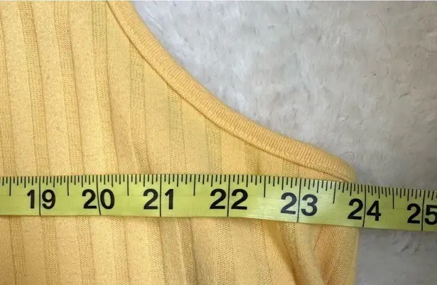 American Vintage Vintage ribbed knit sleeveless yellow top size 48