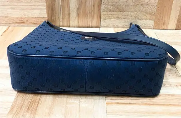 Pierre Cardin Vintage Navy Blue Signature Logo Shoulder Bag