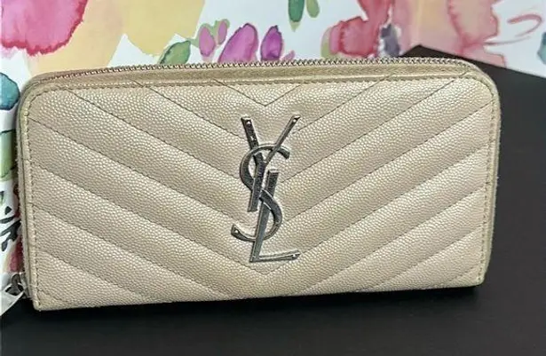 Saint Laurent 💯Authentic YSL Full Zipped Long Wallet🍀