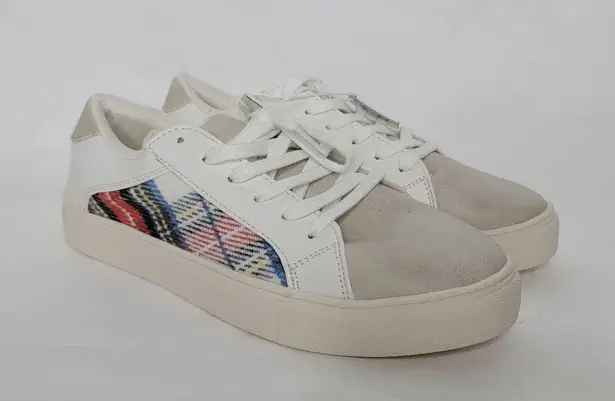 American Eagle  Outfitters Womens 8 White & Plaid Sneaker Shoes