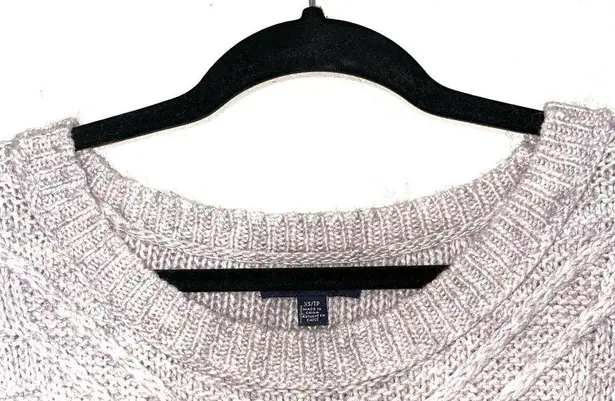 American Eagle NWOT Light Pink Marled Cable Knit Plush Sweater