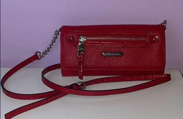 Dana Buchman Red Leather Crossbody Purse