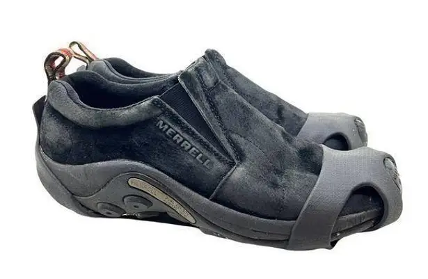 Merrell Womens 10 Jungle Moc Slip On Hiking Shoes Black Suede Low Top 60826