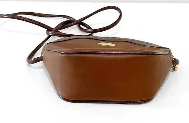 Liz Claiborne  Women's Brown Faux Leather Small Vintage Crossbody Bag Purse