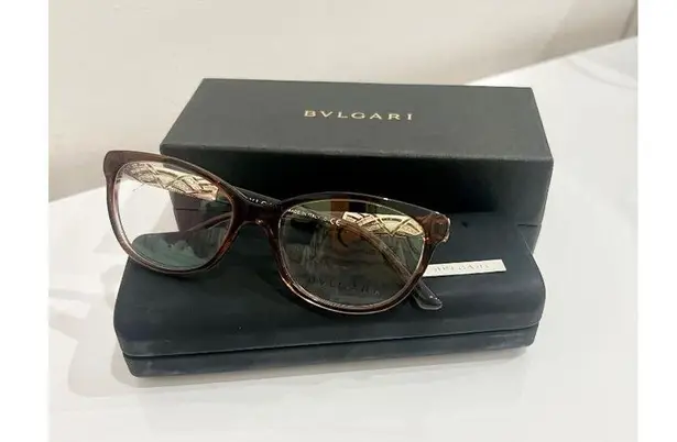 BVLGARI NWT 4126-B Dark Havana Brown Optical Frames Cat Eye Eyeglass
