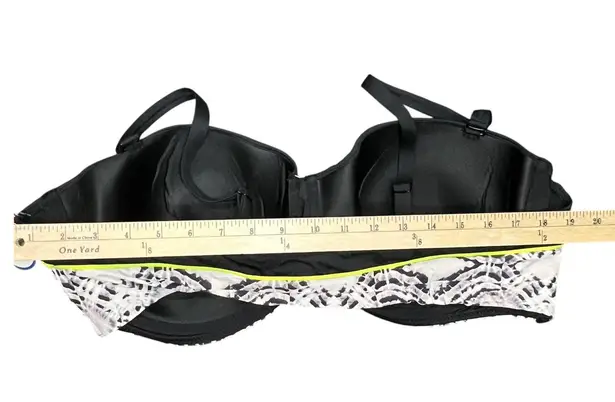 Swimsuits For All Tropiculture Bikini Top Women 22 Black Gray Abstract Underwire Size undefined